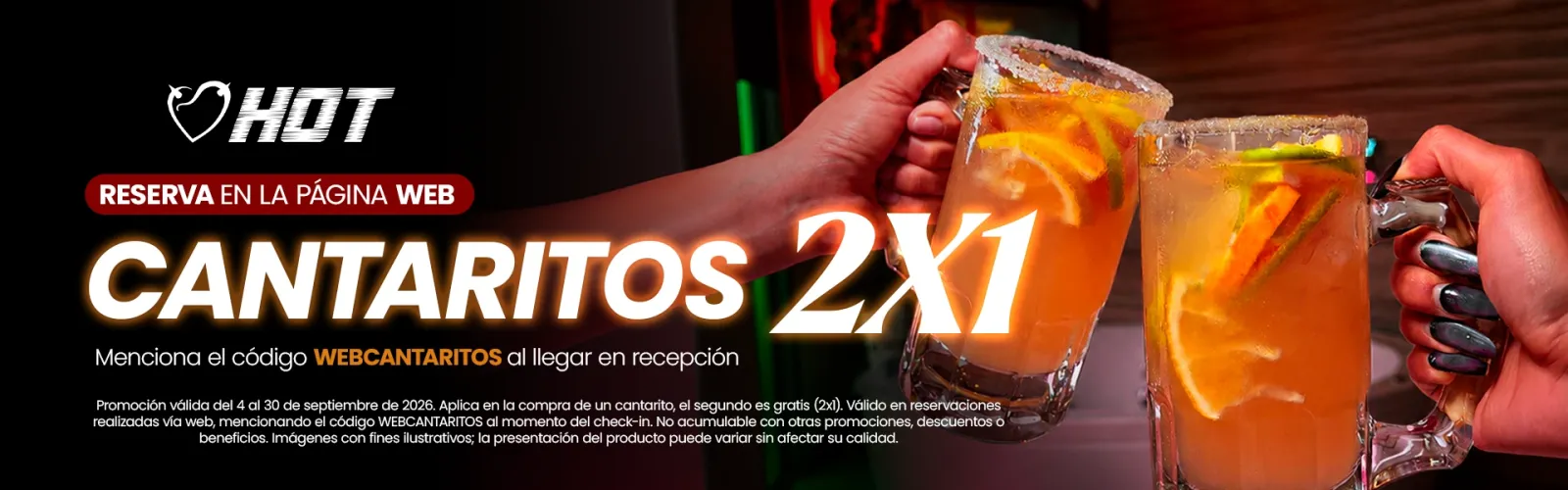 Promo cantaritos 2x1 solo septiembre
